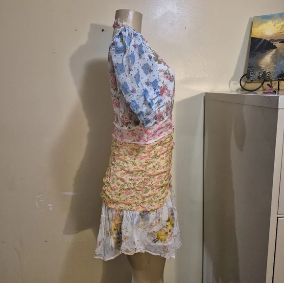 LoveShackFancy Arlo Silk Made In India Mini Dress 6 - Picture 4 of 11